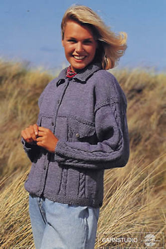 35-19 Jacket with cables and pocket flaps photo 2