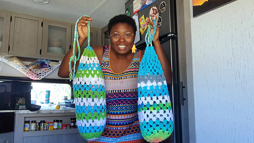 Crochet Pattern - Plastic Grocery Bag Holder Organizer by The Stitch Queen Crochet