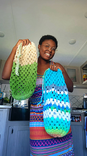 Crochet Pattern - Plastic Grocery Bag Holder Organizer by The Stitch Queen Crochet