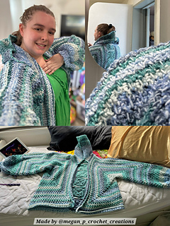 David's Alpine Hexagon Cardigan Pattern by The Stitch Queen Crochet