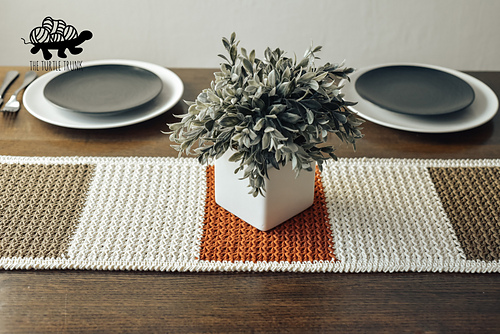 Ravelry: Farmhouse Table Runner pattern by The Turtle Trunk