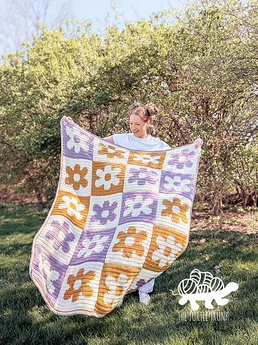 Checkered Flower Blanket