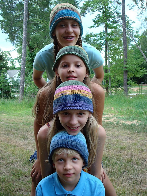 Blue Devil Hat pattern by Kirsten Kapur