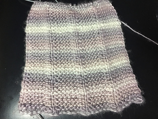 Knit-stitch columns before dropping the stitches