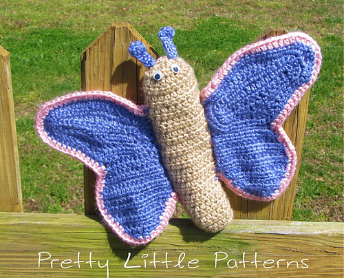 Katt og sommerfugl metamorfose (Topsy Turvy reversibel lekebamse) - tink428