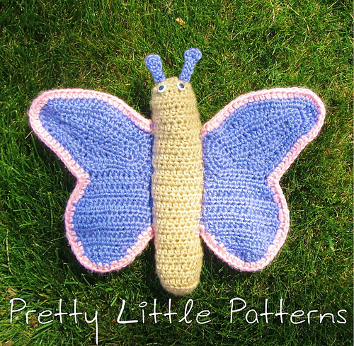 Katt og sommerfugl metamorfose (Topsy Turvy reversibel lekebamse) - Pretty Little Patterns, 2013