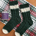 Snowy Pines socks pattern 