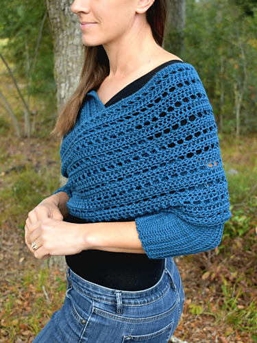 レア★Limited ES pattern scarfペプラムニットプルオーバー Rhea Ripple Super Scarf (Knit) – Lion Brand Yarn