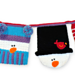 Snowmen Mini Flags pattern 