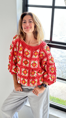 Strawberry Bloom Sweater