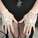 Spiderweb Fingerless Gloves with Elastic Wristband pattern 
