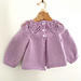 Lace Yoke Baby Cardigan pattern 