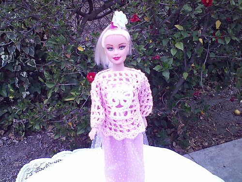 Crochet Skull Sweater for Barbie or any 11 1/2 inch Fashion Doll photo 4