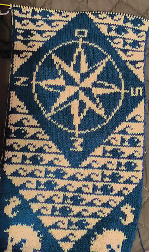 Kompassrose im Mittelteil