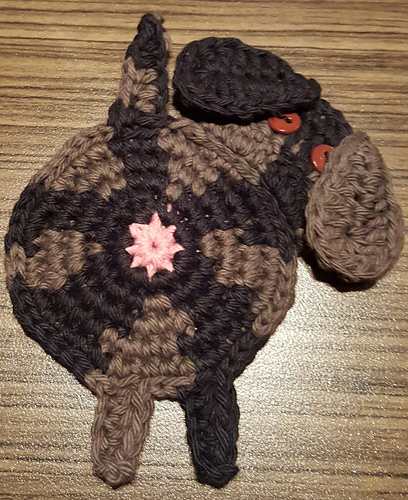 Peeking Dog Butt Coaster - Upper Crust Crochet