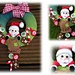 Door wreath Christmas Santa Claus pattern 