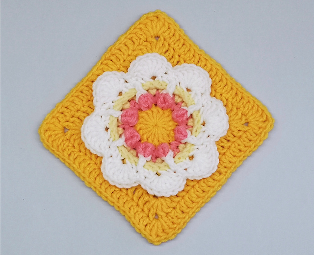 3D Flower Square XIII