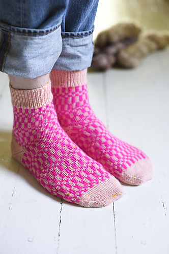 Neon Checkers Socks