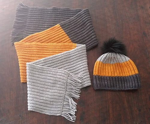 Ravelry: Fisherman's Rib Hat and Scarf Set pattern by Staci Perry