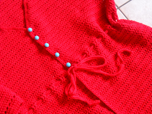 Red summer kimono vest (Dutch version) photo 2