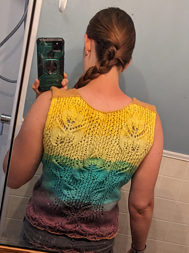 ルミニョンlumignon love check summer knit op Lumignon original ♥ love check summer knit op 【ピンク