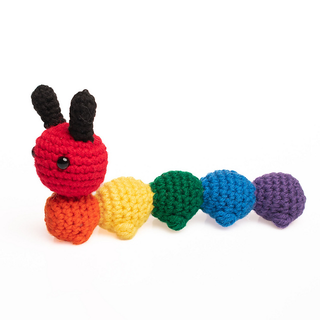 Rainbow Caterpillar Amigurumi