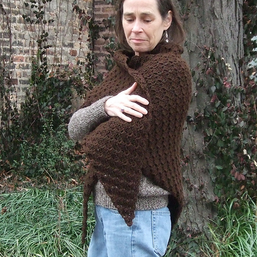 Triangular Shawl in Crosshatch Stitch photo 3