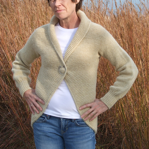 Big Wrap Sweater with Lotus Design photo 3