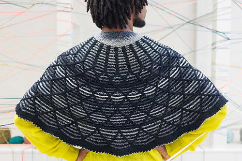 cable trellis shawl