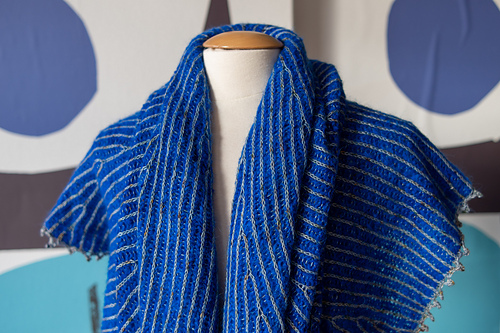 blooming brioche shawl