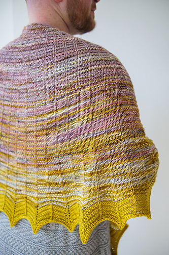 brushed waffle shawl