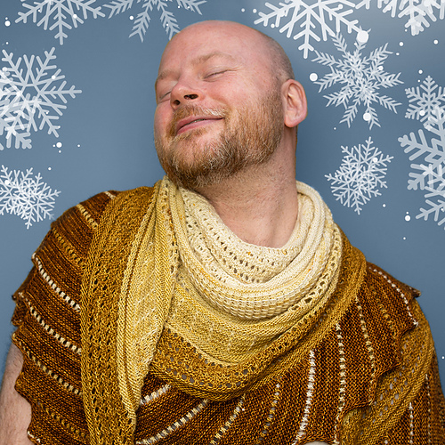 Ravelry Glittering Snowscape Shawl pattern by Stephen West
