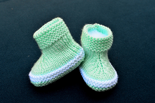 Ravelry: Two Colors Simple Baby Booties pattern by Christy Hills