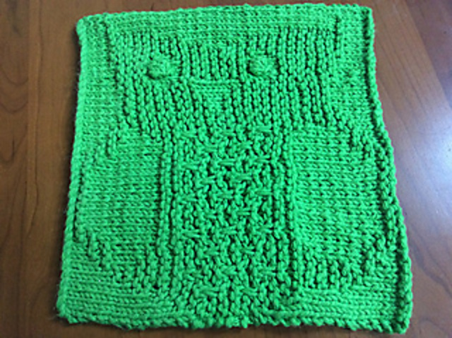 Textured Owl Dishcloth