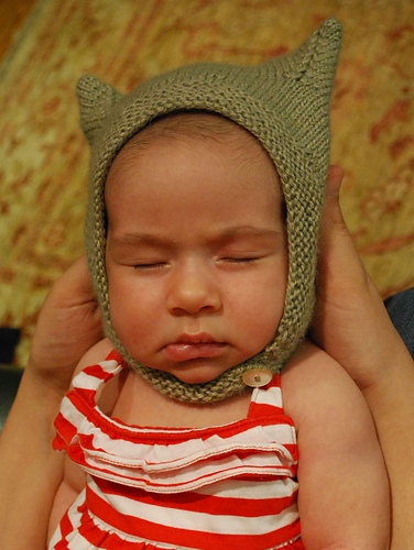 Heirloom Baby Bonnet - With Ears - Natalie Selles