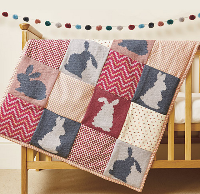 Ravelry Baby Bunnies Blanket pattern by Jem Weston