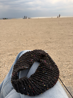 Knitting at West Meadow Beach