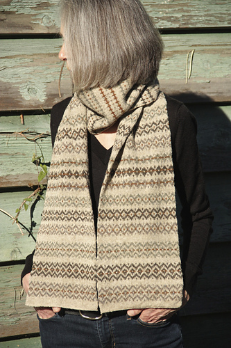 Fair Isle-skjerf - Leslie Weber