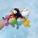 Exotic birds keychain pattern
