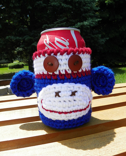 Sock Monkey Can Cozy photo 5