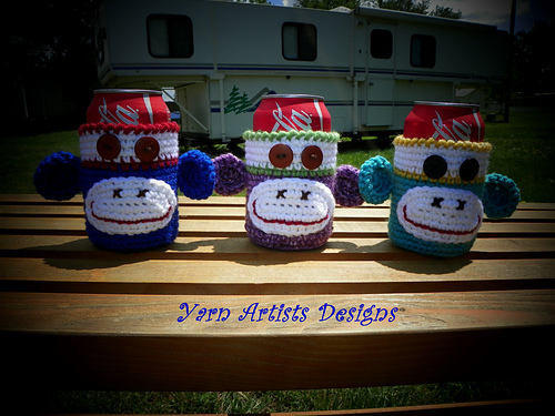 Sock Monkey Can Cozy photo 2