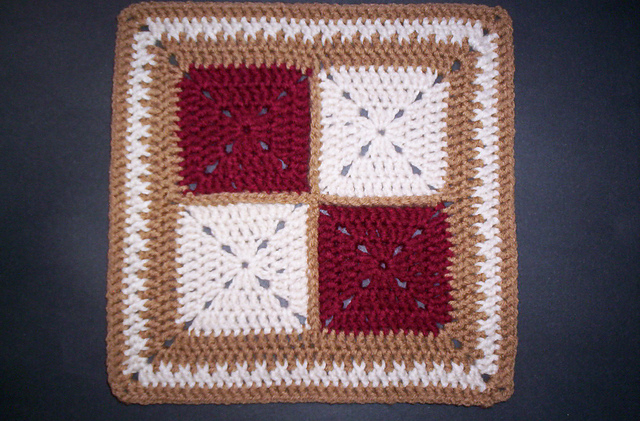 Simple Four Patch Afghan Square
