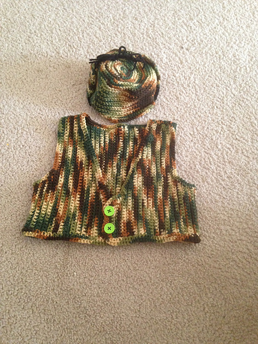Baby's Gone a Hunting Vest and Hat photo 2