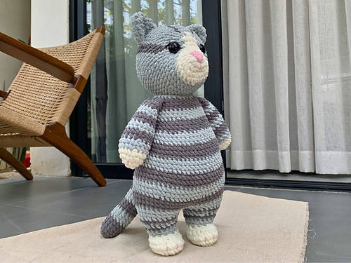 Tabby Cat Amigurumi Doll Plushie