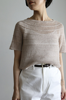 Sample 2: knitted with Lino Muka from Wollen Berlin. col. Cameo Rose