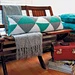 Knitted geometric bolster cushion pattern 