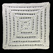 Front side of 4 triangles sewn together for a block