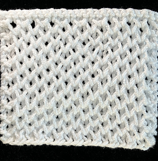 Entire swatch of worsted cotton swatch: cushy!