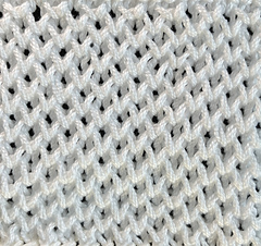 Swatch with 24/7 worsted cotton and U.S. #7 (4.5mm) needles