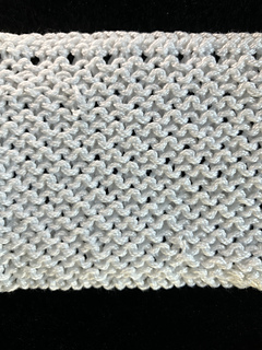 Wrong side of worsted cotton swatch